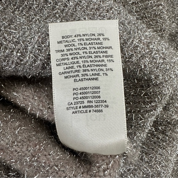 Wilfred Le Fou Aritzia Jive Sweater Size Large Shimmery Metallic - Picture 9 of 13